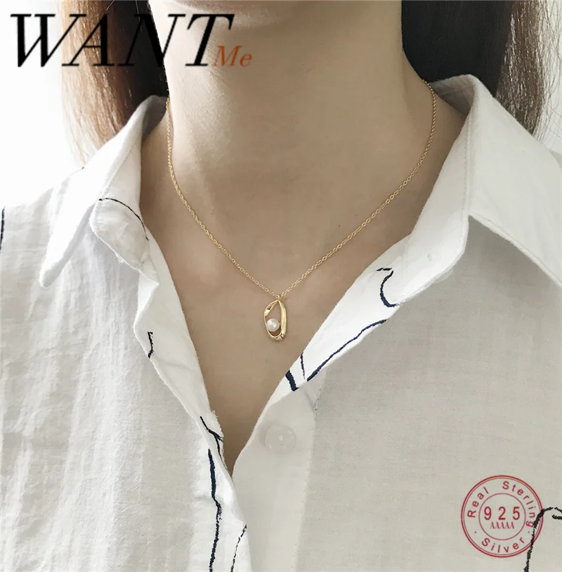 Женское Ожерелье чокер WANTME ожерелье из настоящего стерлингового серебра 925 пробы