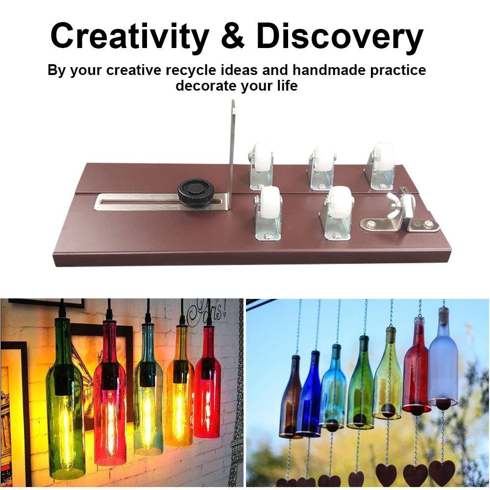 5 Wheel Glass Bottle Cutter Cutting Thickness 2-10mm Aluminum Alloy Better Smoothly Control Create Sculptures | Инструменты