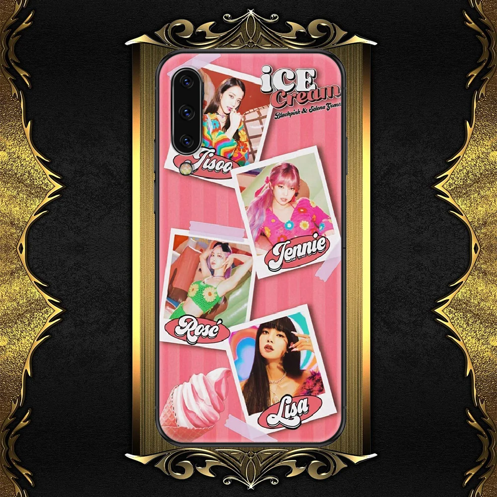

BLACKPinkes-compatible Phone case For Samsung Galaxy A 3 5 7 8 10 20 21 30 40 50 51 70 71 E S 2016 2018 4G black fashion