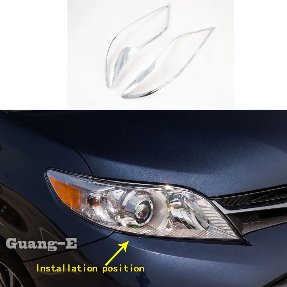 

Обложка для стайлинга автомобиля, детектор ABS, Хромированная передняя фара, отделка рамы, аксессуары, детали для Toyota Sienna 2018 2019 2020 2021