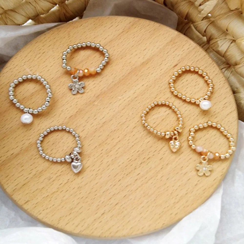 Цвета: золотистый серебристый Цвет Бусы из искусственного жемчуга кольца