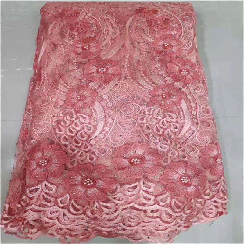 Кружево украшенное бисером в африканском стиле ткани зеленые блестки высокое