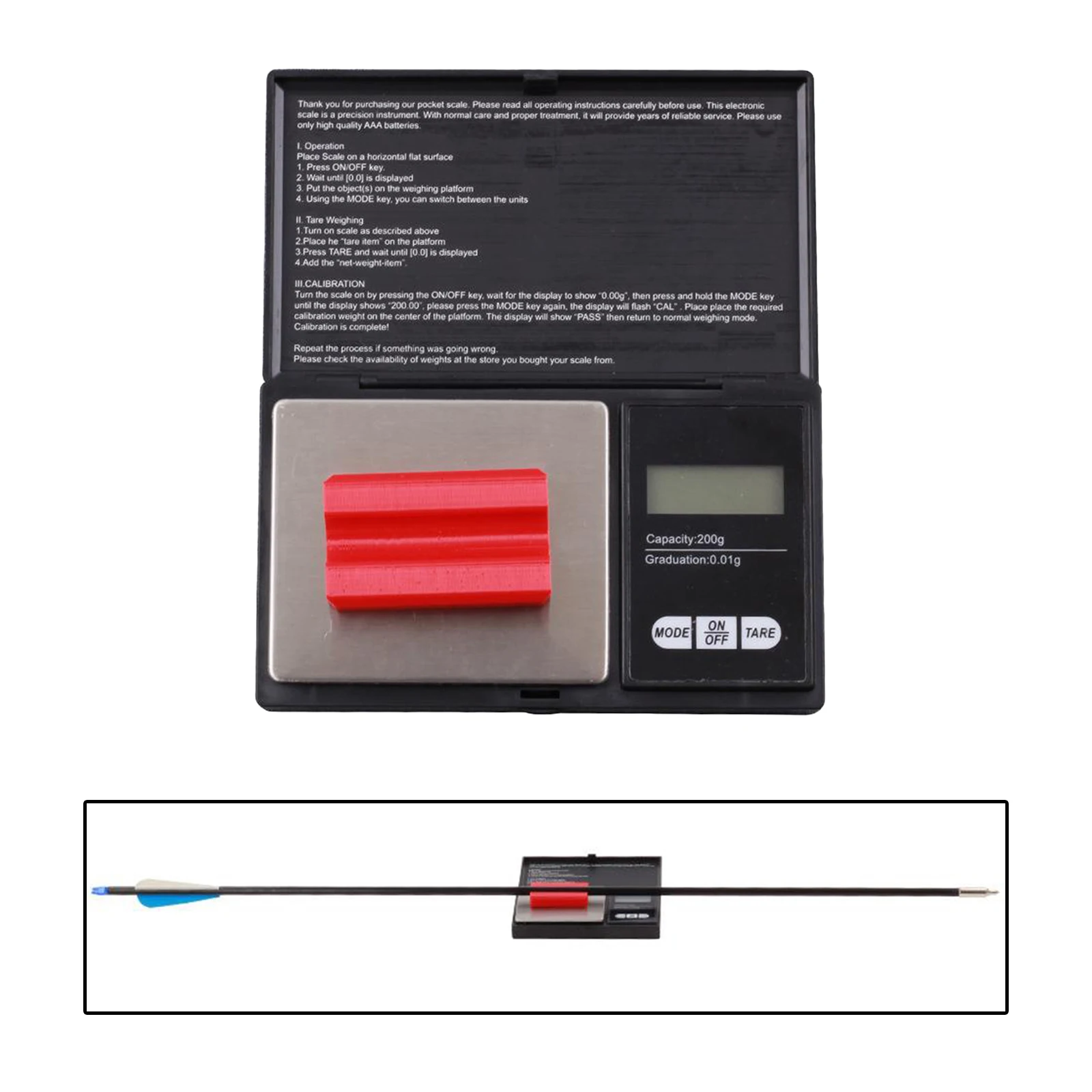 

Archery Arrow Scale Digital Pocket Portable Accurate Electronic Mini Scale