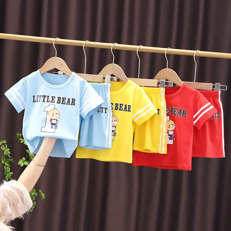 

New Children Clothes Suit Sport Summer Baby Boys Cartoon T Shirt Shorts 2Pcs/Sets Kids Infant Fashion Clothes Toddler Sportswear
