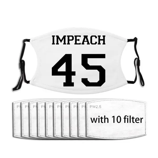 

Маска для лица Impeach 45, многоразовая Пылезащитная маска с фильтрами PM2.5, дышащая Защитная Пылезащитная маска для лица на заказ