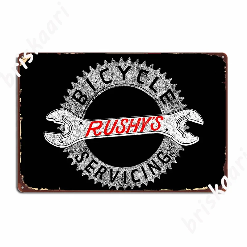 

2 металлические вывески Rushy's для клувечерние, бара, пещера, изготовление на заказ, украшение для гаража, оловянные вывески, плакаты