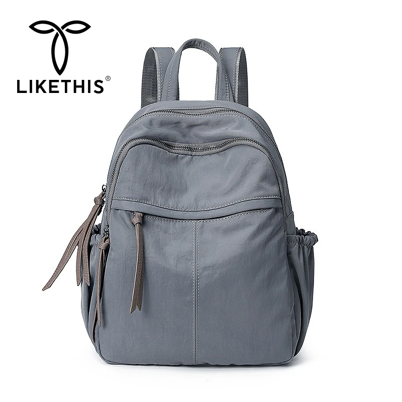 Женский рюкзак LIKETHIS модные стильные школьные ранцы мягкие тканевые дорожные