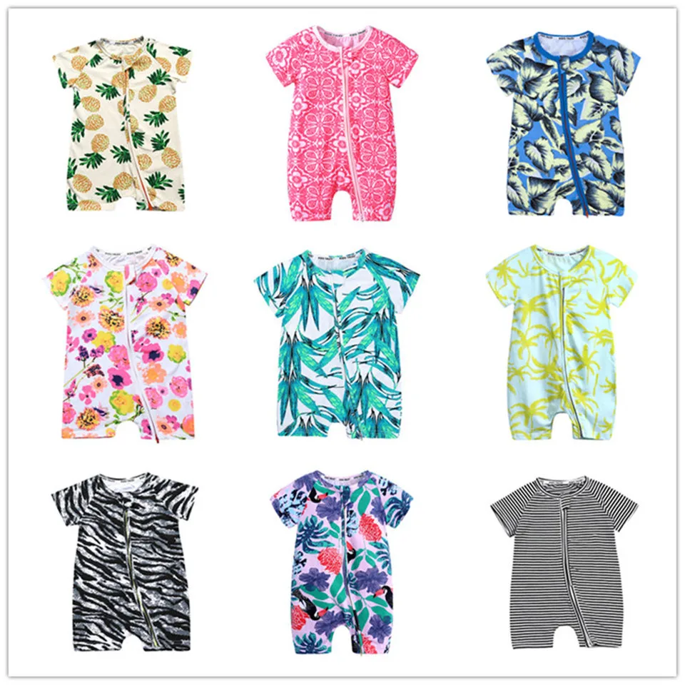 2020 Одежда для новорожденных мальчиков и девочек с героями мультфильмов летние