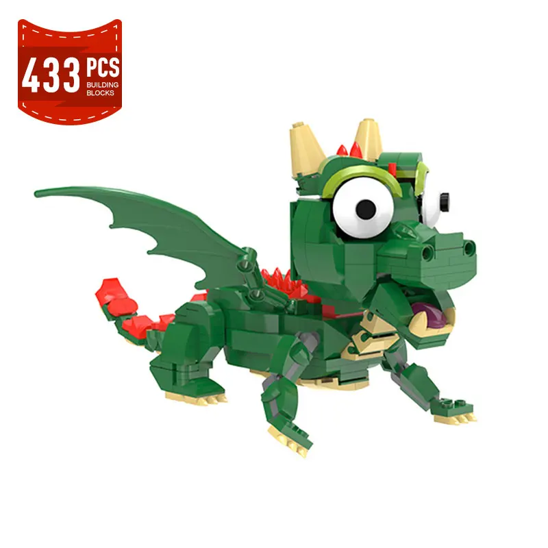 

Игрушки Moc Dragon, конструктор динозавр, модель животного, набор кирпичей, развивающие игрушки, детские игрушки, подарки на день рождения