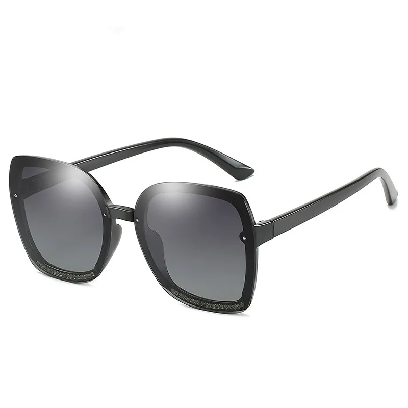 Очки солнцезащитные FENCHI стразы женские поляризационные без оправы UV400 оверсайз