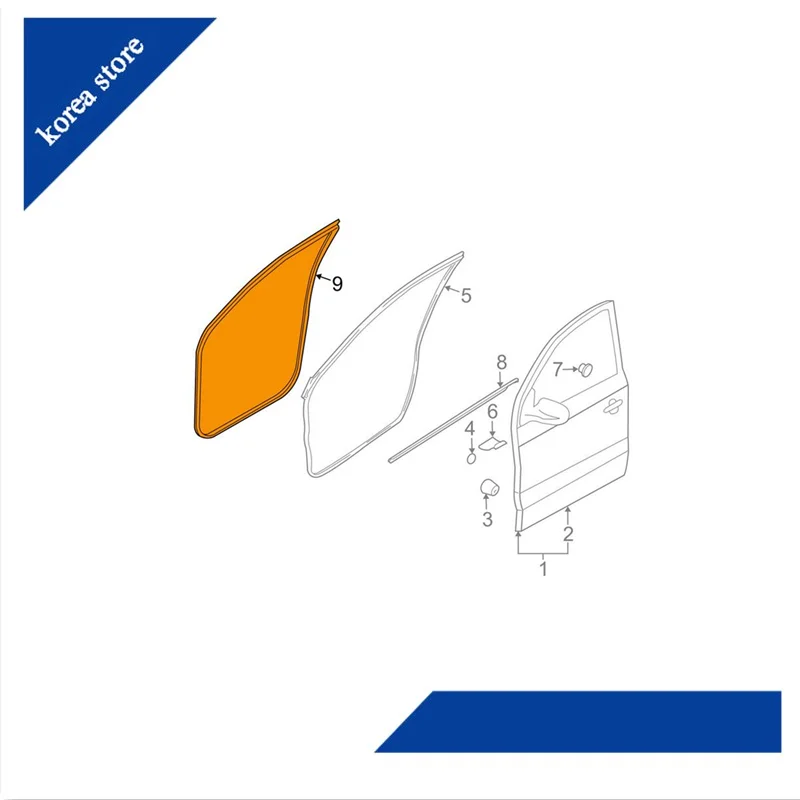 Weatherstrip передняя дверь левый корпус для Hyundai 2009 Tucson 82110 2E001|Уплотнители авто| |
