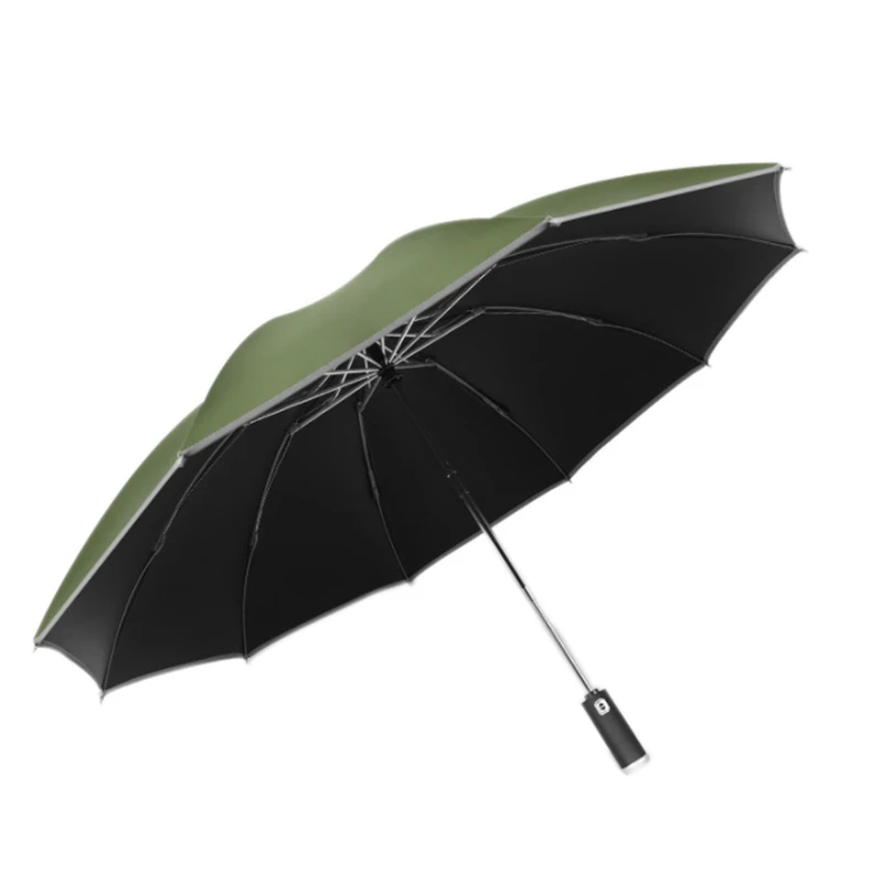 

Перевернутый Зонт от дождя для женщин и мужчин, полностью автоматический складной ветрозащитный светодиодный фонарик, светоотражающие зон...