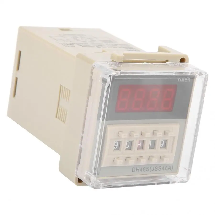 DH48S 1Z питание от реле таймера задержки цифровой дисплей 0 01 S 99H99M AC 220V с базой 50/60HZ