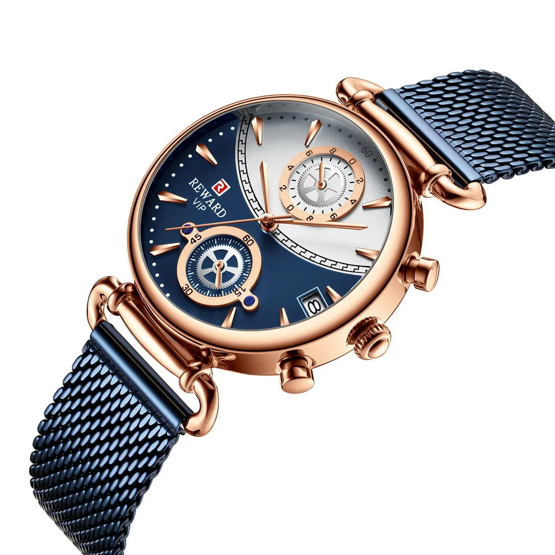 Модные женские водонепроницаемые кварцевые часы Time New Style многофункциональные с