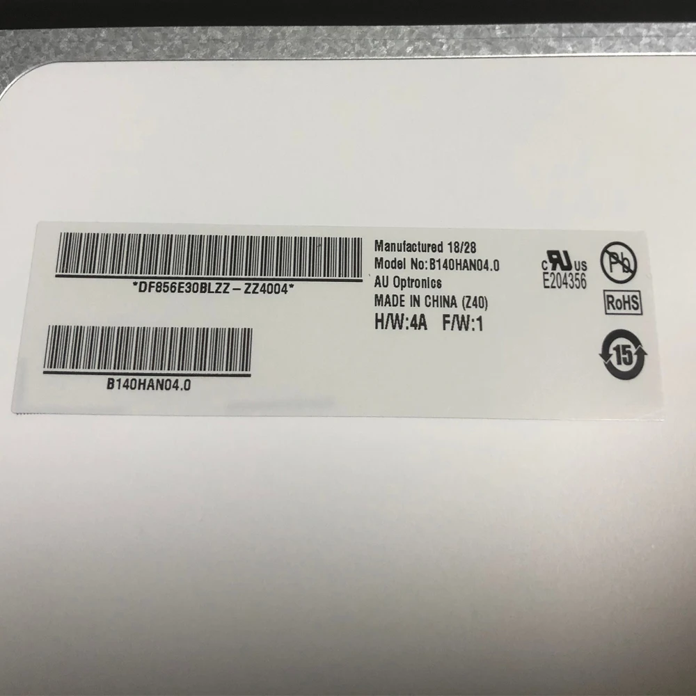 10 1-дюймовая стандартная деталь для AUO B140HAN04.0 FHD 1920X1080 30-контактная матовая сменная