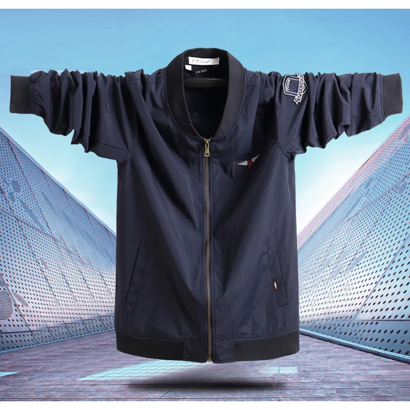 Мужская спортивная куртка Повседневная Свободная бейсбольная бомбер на молнии