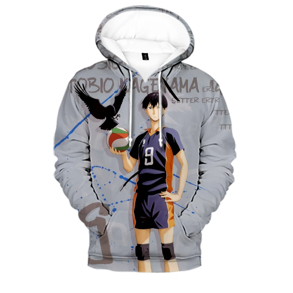 

Толстовка Haikyuu с 3D-принтом аниме для мужчин и женщин, весенне-осенний свитшот, модная спортивная одежда в стиле Харадзюку, толстовки оверсай...