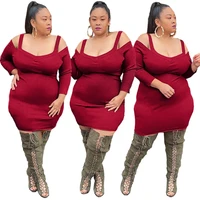 large size 5xl womens nightclub solid color pit strap strapless dress loose club outfit bodycon sexy women plus size clothing