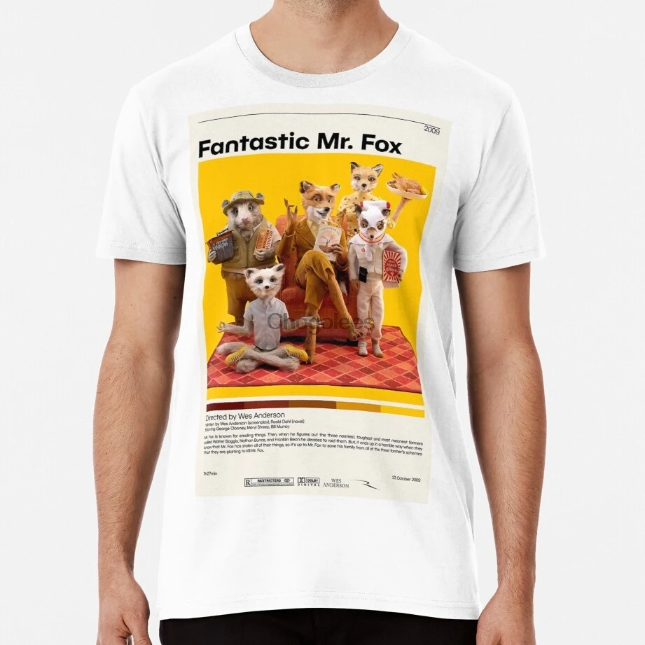 Футболка мужская с надписью фантастический мистер лиса модная тенниска для