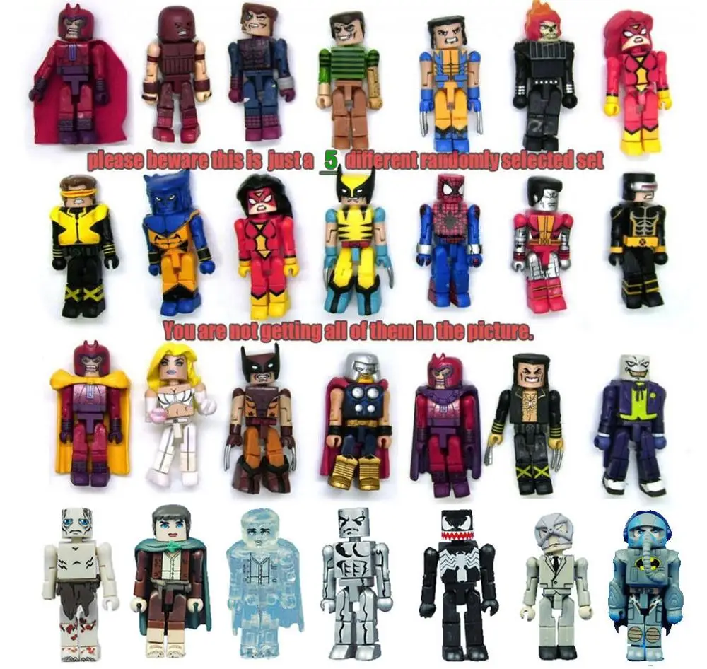 Набор из 5 миниатюрных фигурок MU X-Man DC LOTOR Свободные Фигурки строительные игрушки
