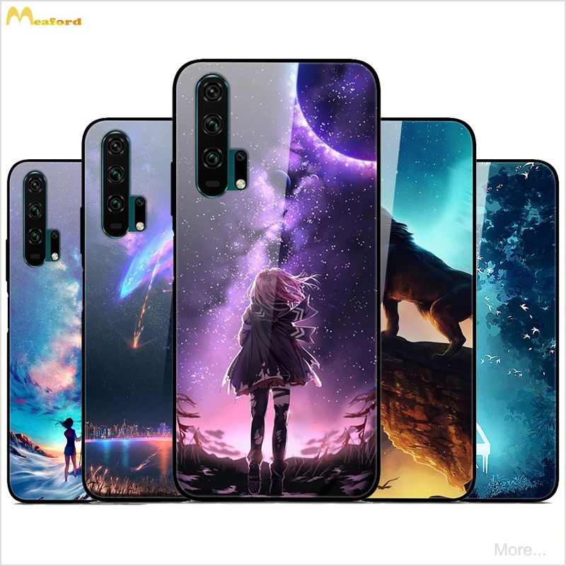 Чехлы для Honor 20 Pro роскошный зеркальный стеклянный чехол телефона Huawei Honor20 Жесткий