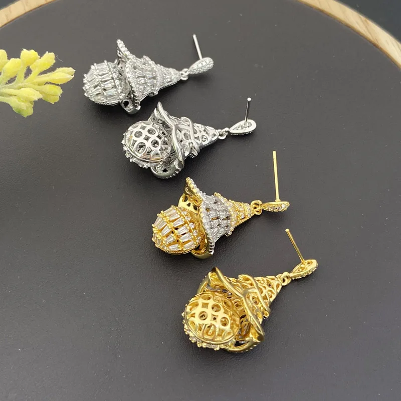 

Vanifin Fashion Jewelry Set Elegant Artistic Wave Zirconia Micro Pave Necklace with Earrings for Women Wedding Banquet Best Gift