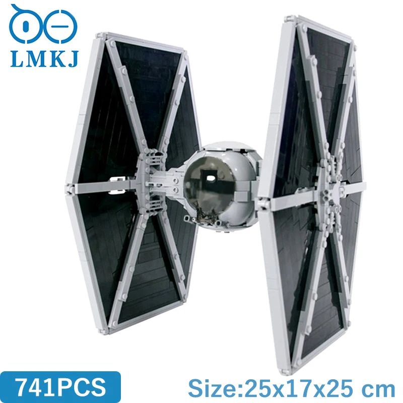 TIE Space истребитель перехватывающий минифиговый масштаб Кирпичи Модель MOC звезда