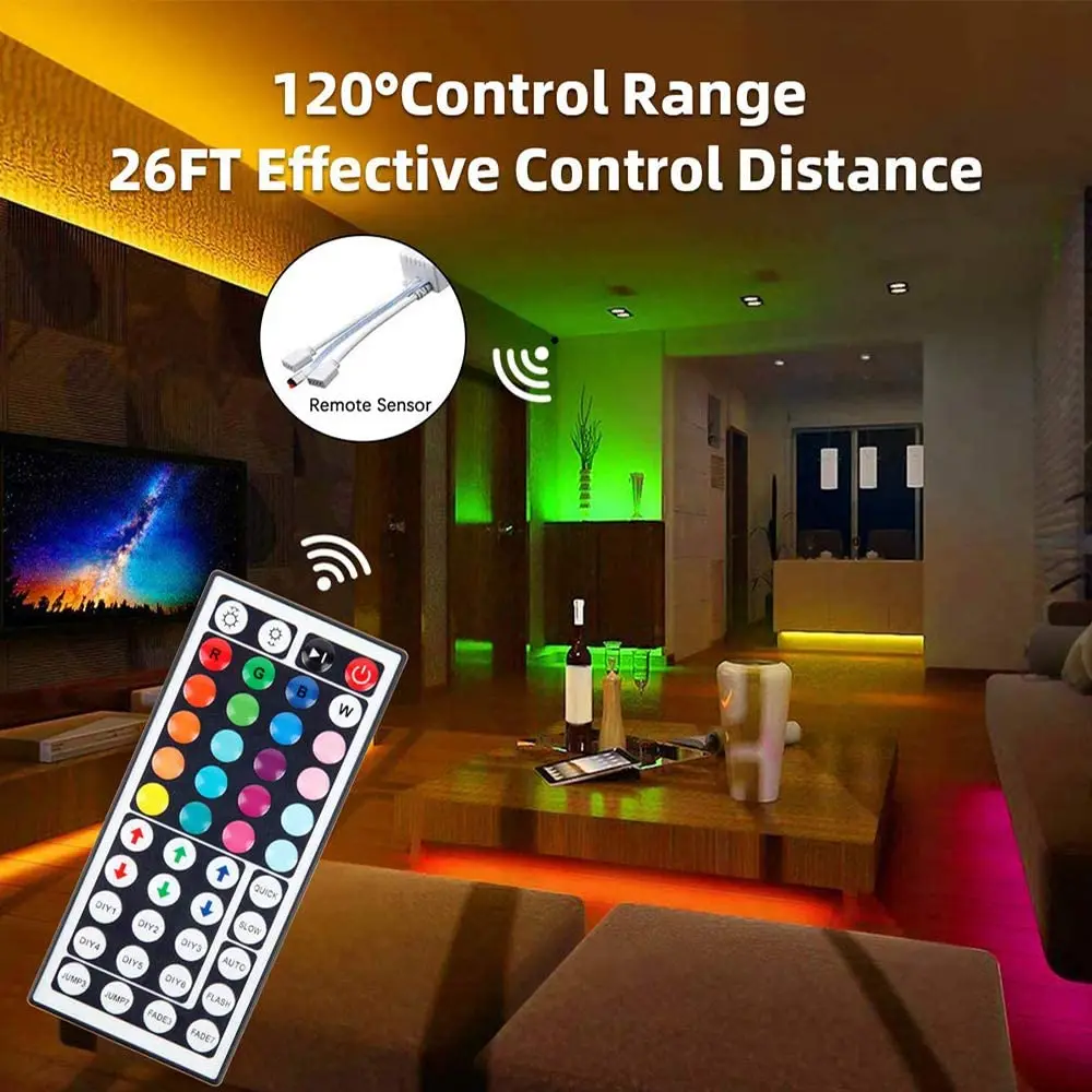 Светодиодсветильник лента 5050 с 44 кнопками Светодиодная RGB SMD 12 В постоянного тока