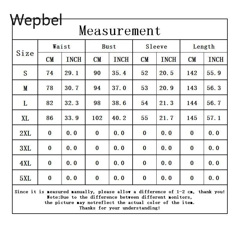 

WEPBEL Blue Polka Dots Floral Printed Dress Women Casual Long Sleeve Dresses V-neck High Waist Big Swing Dress Office Lady Wear