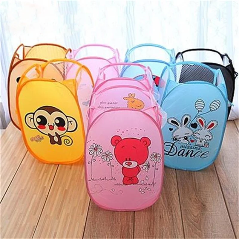 Корзина для хранения с героями мультфильмов складная Одежда стирки детские