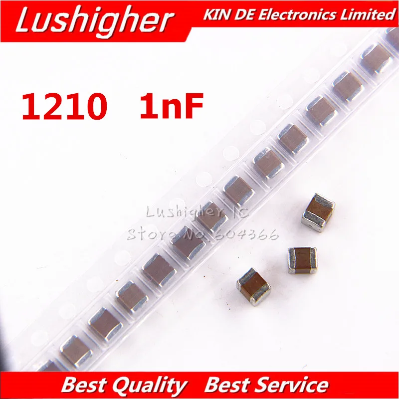 Многослойный керамический конденсатор 1210 1nF 102K 250V X7R 10% SMD | Электронные компоненты