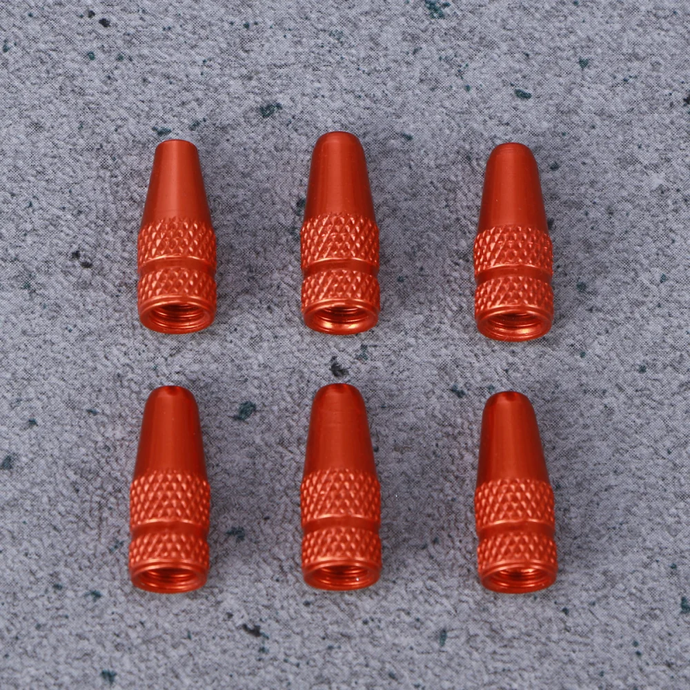 

6 Pcs Aluminum Alloy French Caps for MTB Road Bike Mountain Bike Tyre Air Caps Dust Covers (Green)