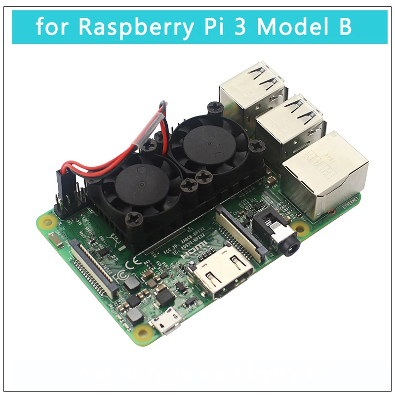 Raspberry Pi 4 Модель B двойной вентилятор с радиатором Окончательный двойной охлаждающий вентилятор кулер опционально для Raspberry Pi 3/3B+/4B