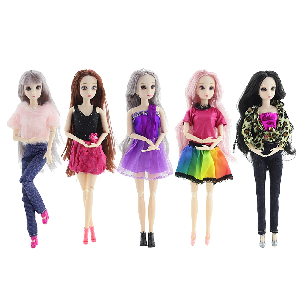 

20 Ball Joint Girl Dolls with Full Set Clothes Shoes Fashion Cute Xmas Toy