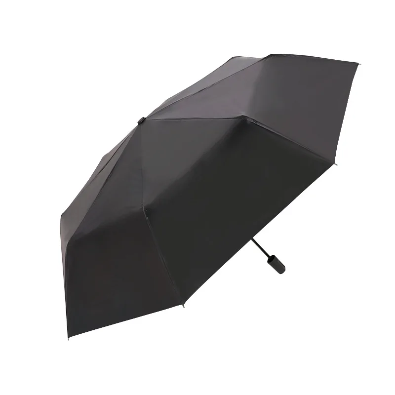 

Three fold umbrella female small fresh black glue folding rain dual-use umbrella sun protection ultraviolet rays