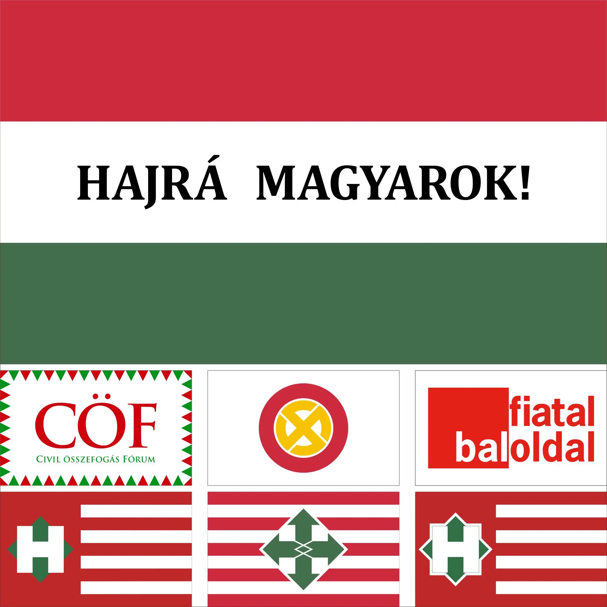 

Hungarian Civic Circles Party Flag 3X5FT 90X150CM 100D Polyester Banner Union Forum (Hungary)