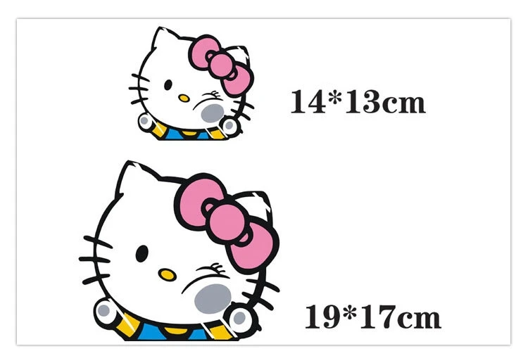 

19*17CM Funny Car Sticker Cat Hit The Glass Cute Auto Decals Accessories for Chevrolet Cruze Ford Focus Volkswagen Skoda Kia