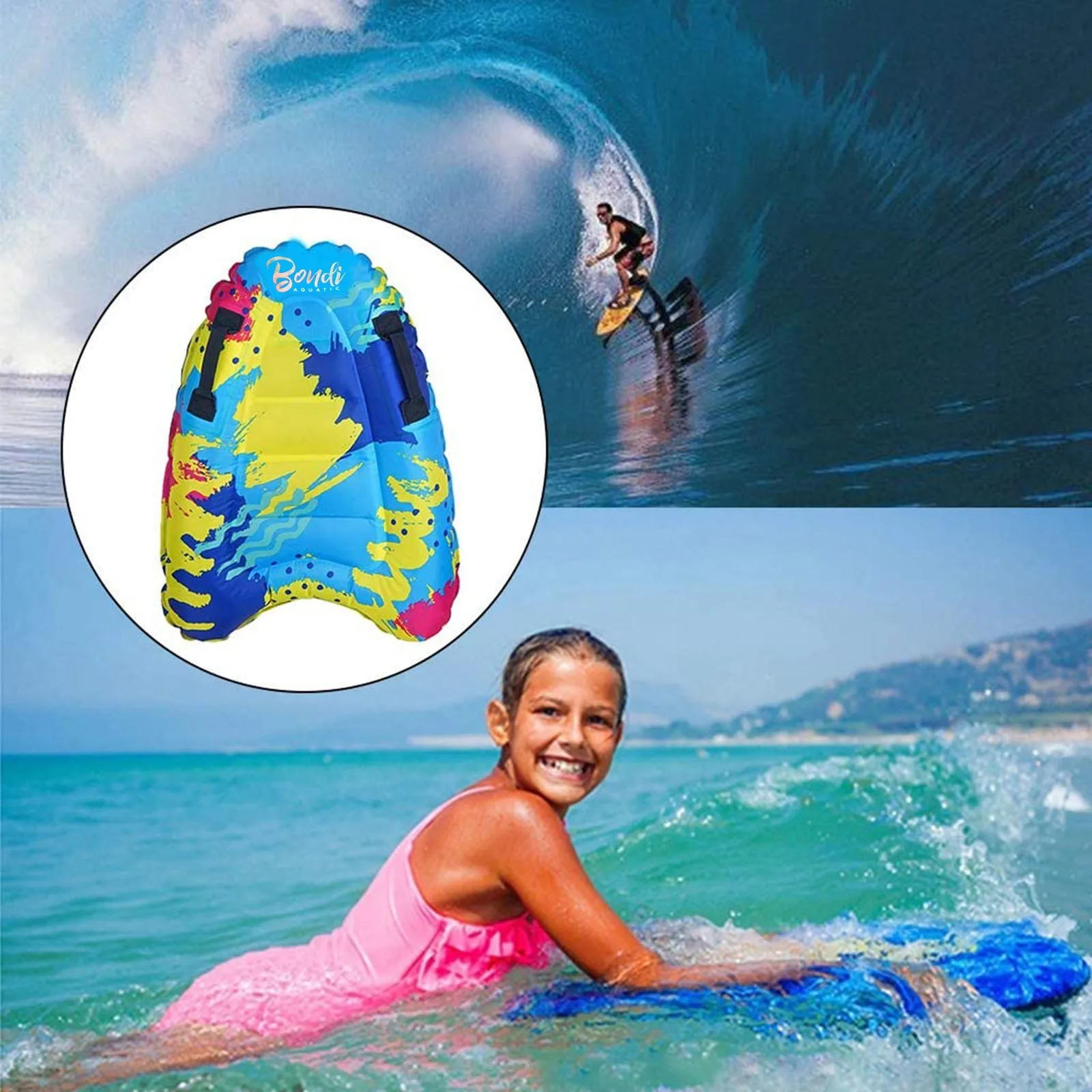 В наличии детский надувной Bodyboards Легкая мягкая мини доски для серфинга открытый