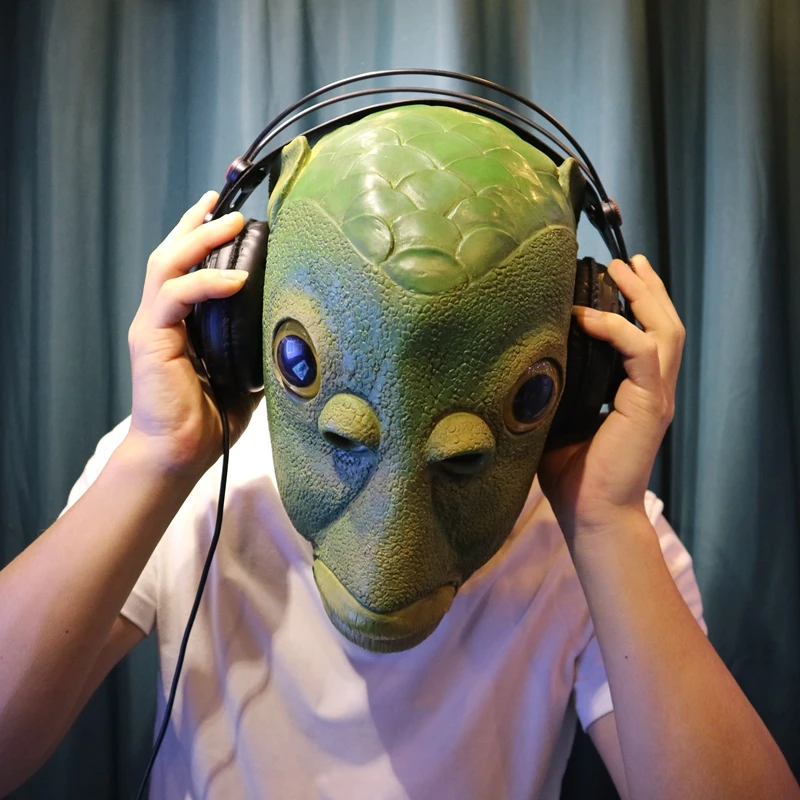 Создание Рыбная маска на голову полностью из латекса маски накладные ящерица