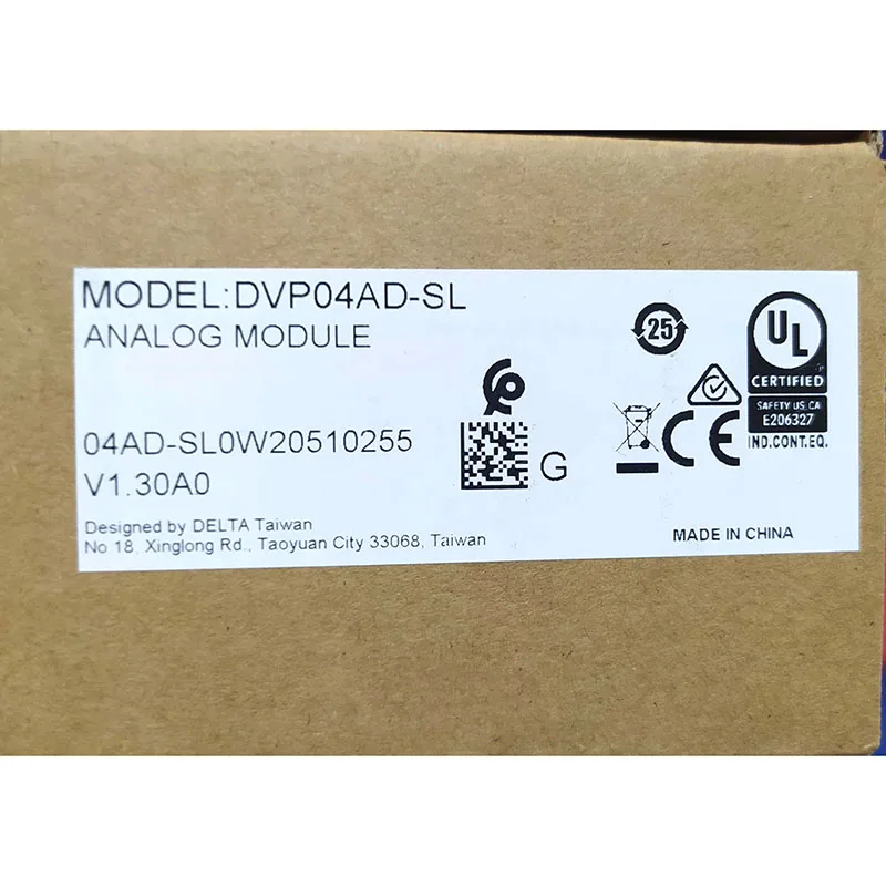 Оригинальный Левый Модуль расширения Delta DVP04AD-SL PLC Новый в коробке |