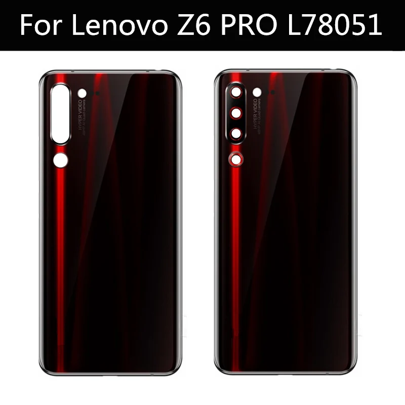 Крышка батарейного отсека для lenovo z6 pro L78051 Задняя стеклянная крышка корпуса