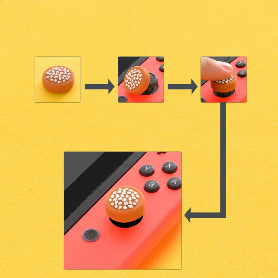 4 шт. ручка для большого пальца джойстик крышка кожа кнопка Nintendo Switch & Lite