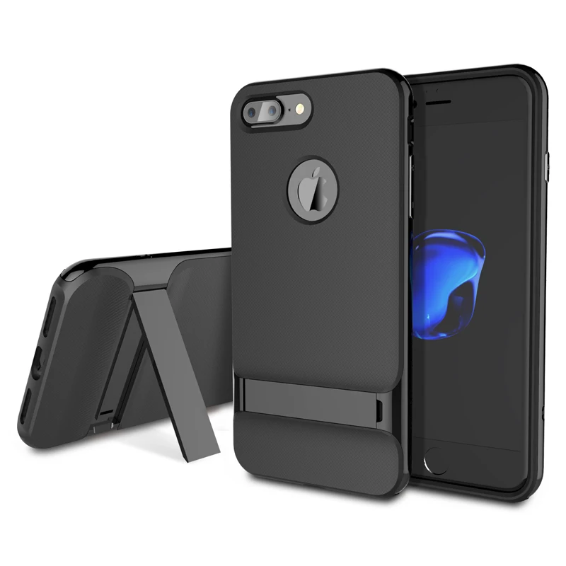 Holder black Для Apple iphone 7 Plus чехол тонкий противоударный Гибридный жесткий каркас мягкий резиновый чехол для iphone 7/7 plus - Цвет: Holder black