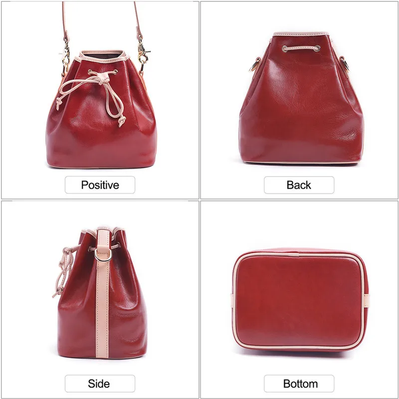 

Woman Small Bag Cow Leather Lady Handbag Luxury Designer Crossbody Bag Bolsos Mujer Messenger Bag Women Bucket Shoulder Bag