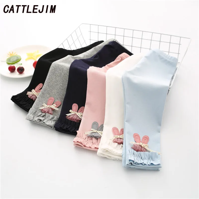 CATTLEJIM/штаны для маленьких девочек Сезон весна-осень Теплые однотонные штаны