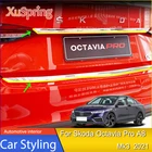 Багажник яркая полоса задняя дверь задний бампер хромированная Декоративная нержавеющая сталь яркая полоса для Skoda Octavia Pro A8 2021