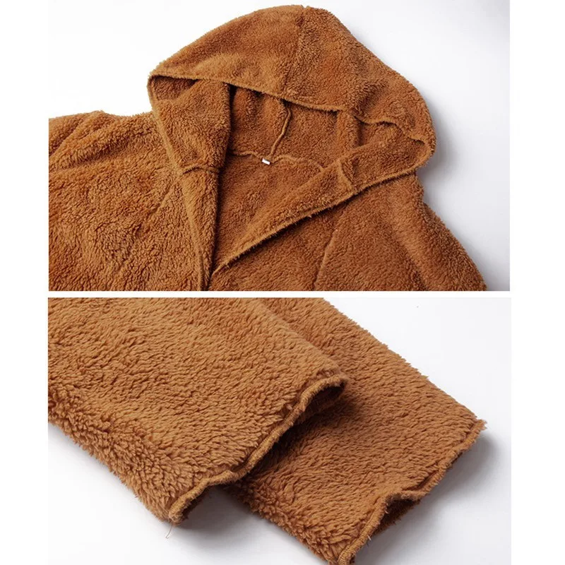

high quality autumn winter women fleece warm thick jackets hooded coat plus size 7XL 6XL 8XL Female casual loose long jackets 56