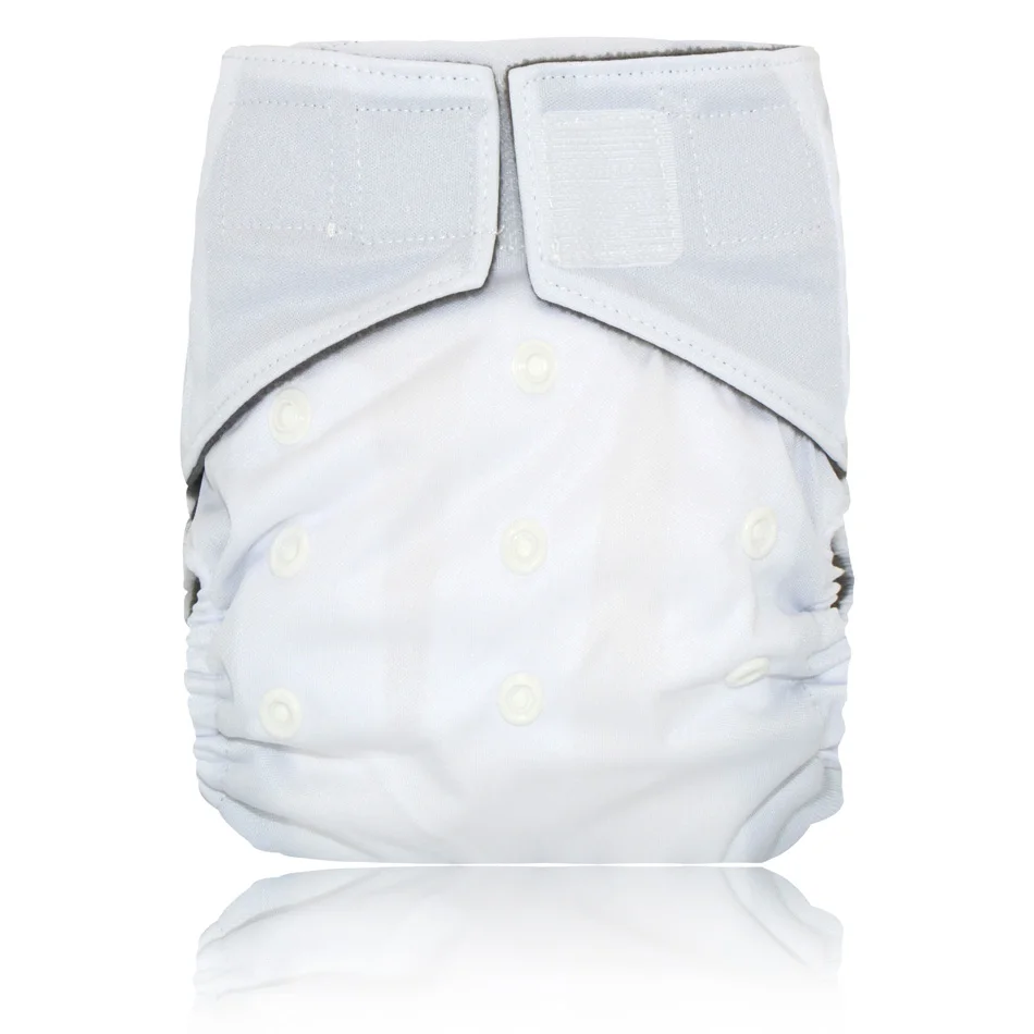 MIABABY OS обновленный ночной AI2 тяжелый Wetter тканевый подгузник, бамбуковый уголь внутренний, хорошо впитывающий, но не громоздкий, подходит для детей 3-15 кг - Цвет: WHITE