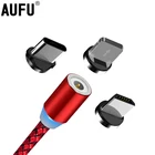 AUFU Магнитный зарядный кабель для передачи данных для iPhone XR 12 Micro USB Type C кабель магнитное зарядное устройство мобильный телефон USB кабель для передачи данных Шнур для Redmi