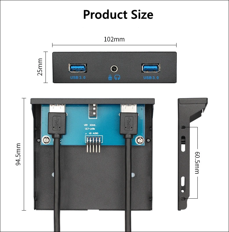 Обновленная панель шасси с флоппи-диском USB3.0 аудио соединение два в одном для